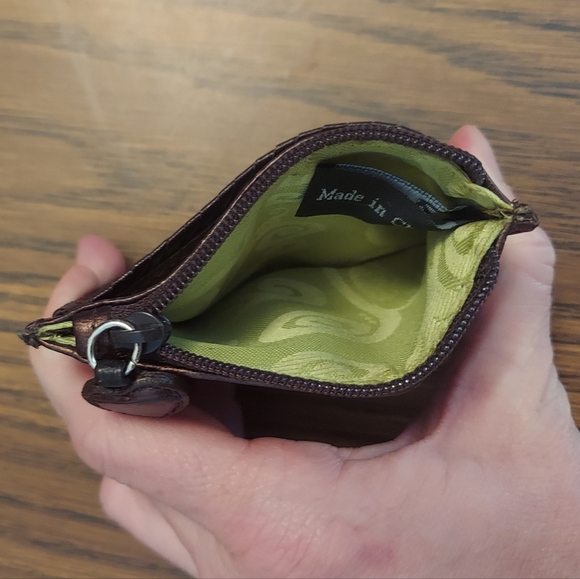 Brighton change purse leather zipper clear heart window - Picture 5 of 6